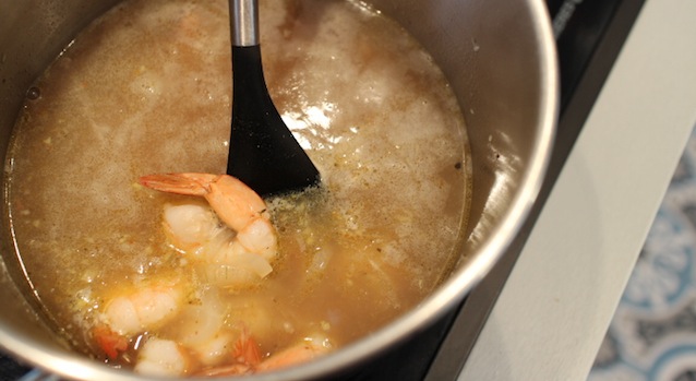 cuisson des crevettes - Soupe de crevettes au tamarin et ananas frais
