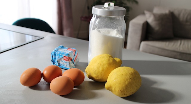 ingrédients du Lemon curd maison