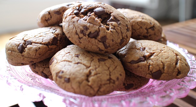 servir les cookies au gouter - Extra soft cookies chocolat et praliné