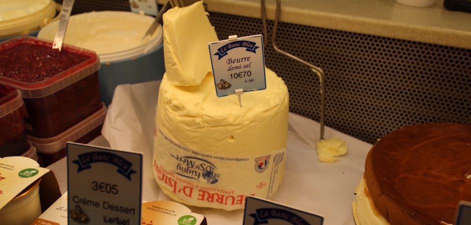 la vraie motte de beurre demi sel - Le marché de Talensac - la visite foodie à Nantes