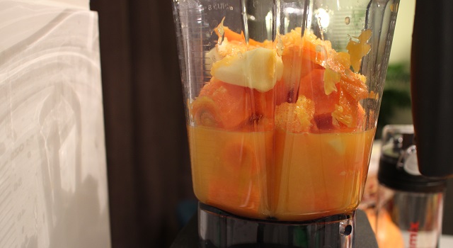 mixer au vitamix - Smoothie carotte orange gingembre