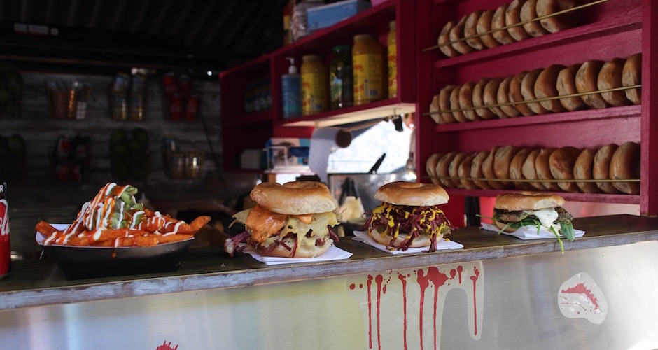 bagel burger - Camden street food market - London