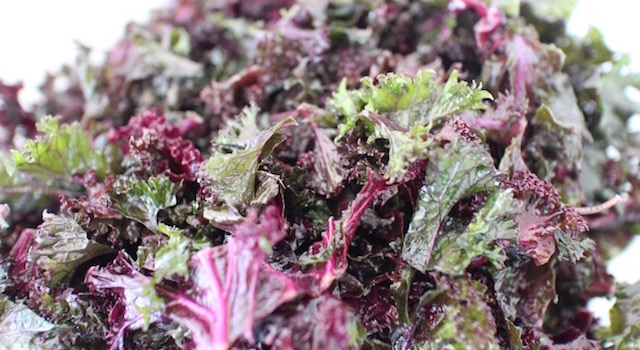 laisser le kale s'impregner de l'huile - Salade de kale aux harengs fumés