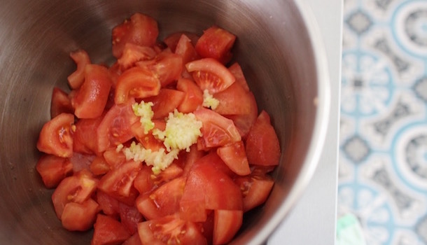 faire cuire les tomates - Poulet balti - tomate gingembre poivrons