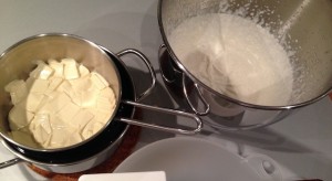 chocolat fondu et creme montée