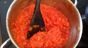 cuisson de la sauce tomate ivoirienne