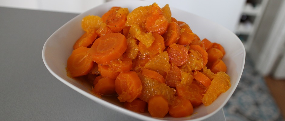 Salade cuite de carottes à la fleur d'oranger